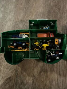 John Deere Toy Tractor Shaped Storage Carrying Case For Farm Vehicles
